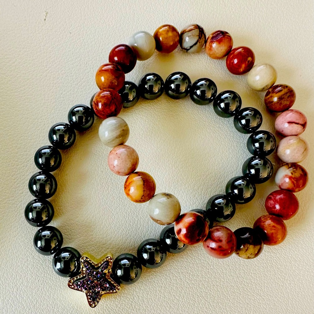 Hand made with love bracelets.